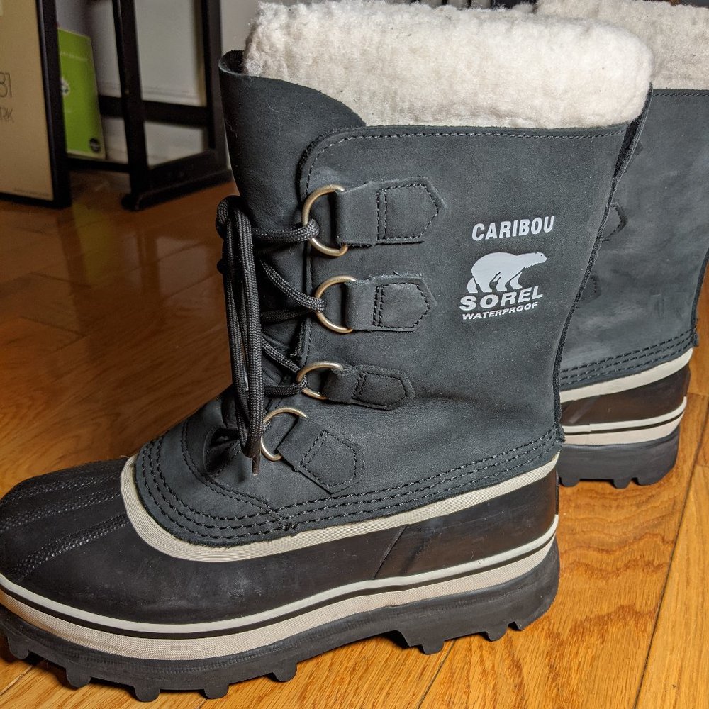 SOREL Women's Caribou Waterproof Lace-up Winter Boots Size:7